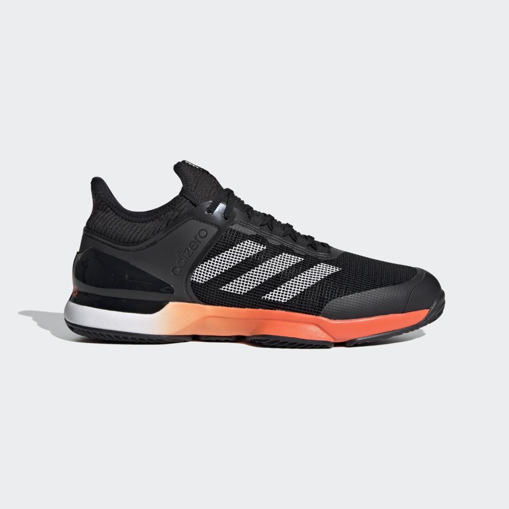 Pantofi Tenis Adidas Ubersonic 2 Clay Court Barbati Romania - Negrii/Portocalii/Albi FV1458